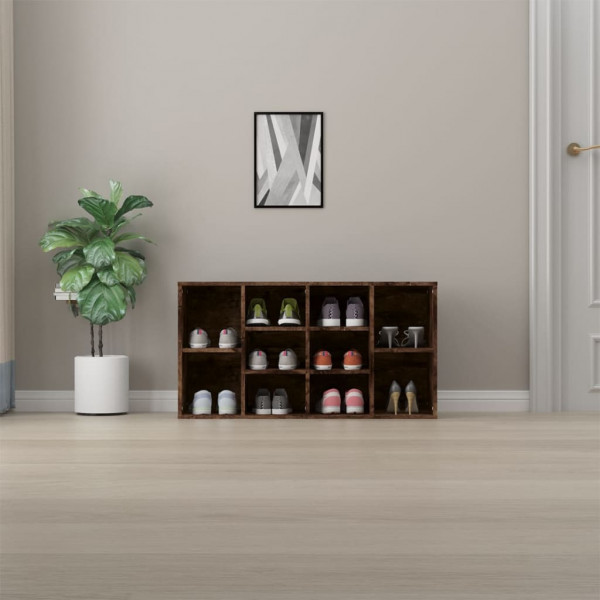 Banco zapatero madera contrachapada roble ahumado 103x30x54.5cm M 3