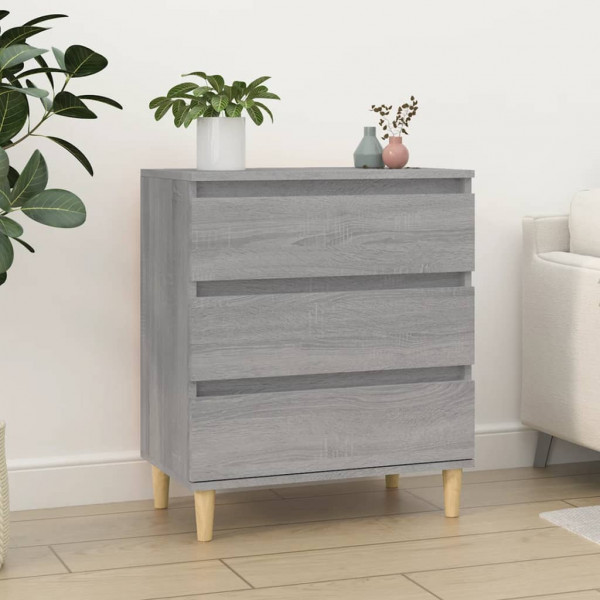Aparador de madera contrachapada gris Sonoma 60x35x70 cm D