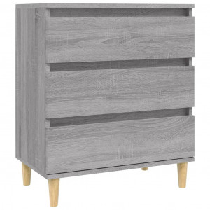 Aparador de madera contrachapada gris Sonoma 60x35x70 cm H