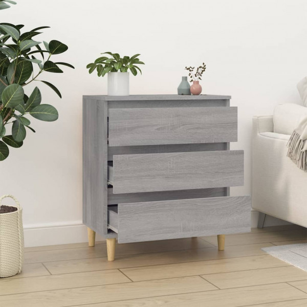 Aparador de madera contrachapada gris Sonoma 60x35x70 cm M 3