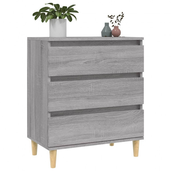Aparador de madera contrachapada gris Sonoma 60x35x70 cm M 4