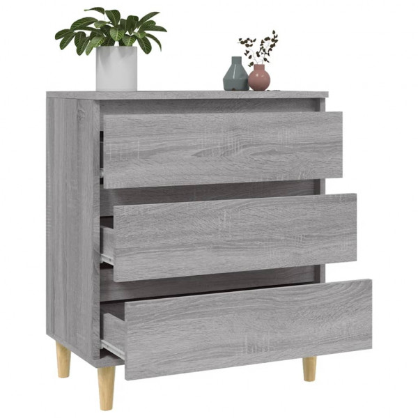 Aparador de madera contrachapada gris Sonoma 60x35x70 cm M 5