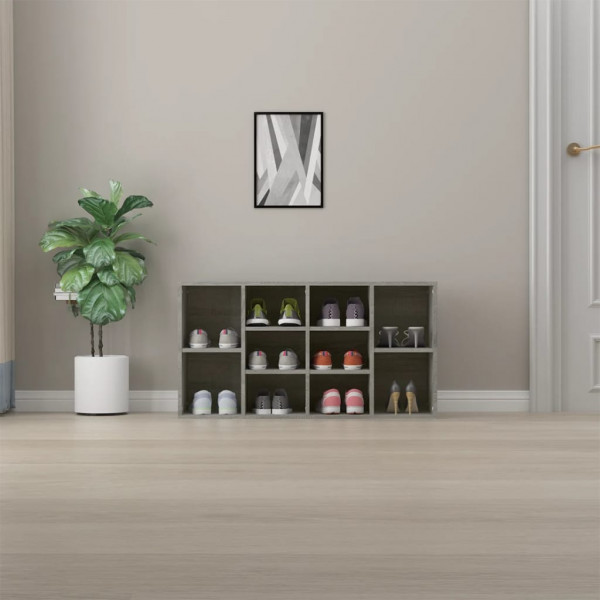 Banco zapatero madera contrachapada gris Sonoma 103x30x54.5 cm M 3