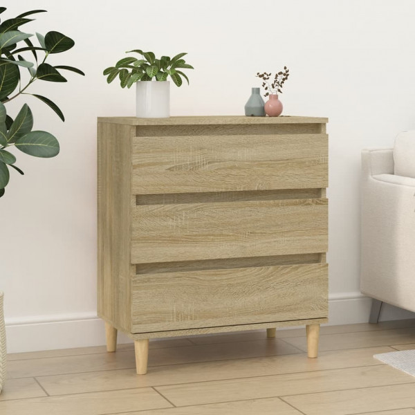 Aparador de madera contrachapada roble Sonoma 60x35x70 cm D
