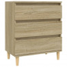 Aparador de madera contrachapada roble Sonoma 60x35x70 cm 2
