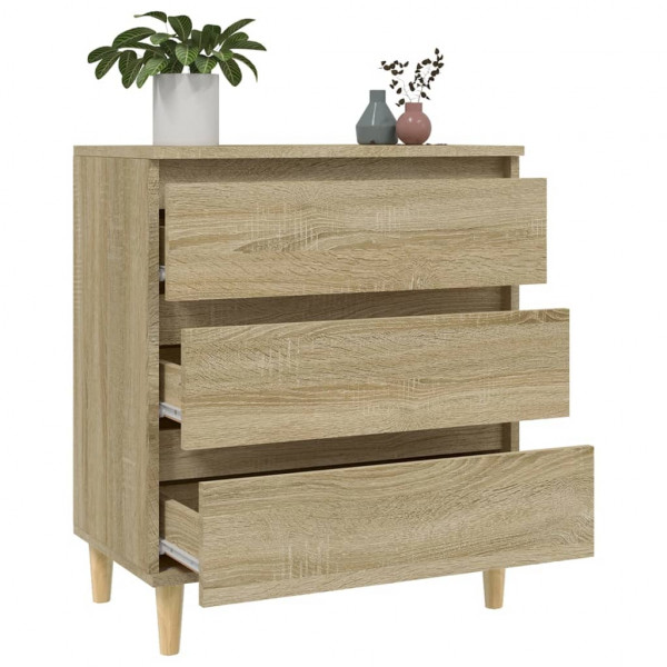 Aparador de madera contrachapada roble Sonoma 60x35x70 cm M 5