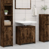 Armario de baño madera contrachapada roble ahumado 60x33x61 cm 1