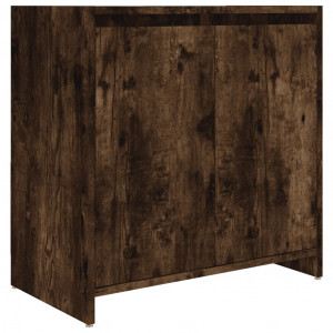 Armario de baño madera contrachapada roble ahumado 60x33x61 cm H