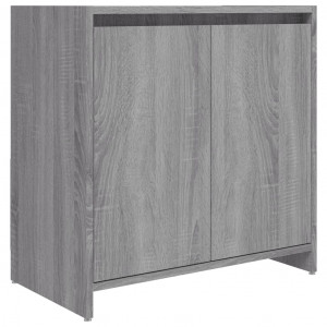 Armario de baño madera contrachapada gris Sonoma 60x33x61 cm H