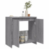 Armario de baño madera contrachapada gris Sonoma 60x33x61 cm 4