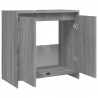 Armario de baño madera contrachapada gris Sonoma 60x33x61 cm 5