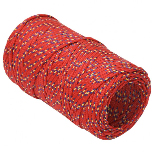 Cuerda de barco polipropileno rojo 2 mm 250 m M 3