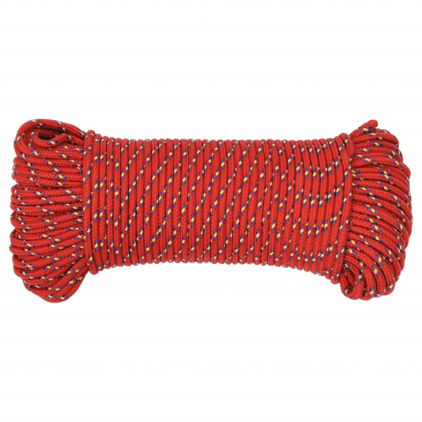 Cuerda de barco polipropileno rojo 4 mm 250 m M 3