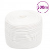Corda de barco 6 mm 500 m polipropileno branco completo 1