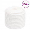 Corda de barco 16 mm 100 m polipropileno branco completo 1