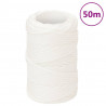 Corda de barco 2 mm 50 m polipropileno branco completo 1