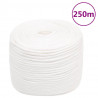 Corda de barco 8 mm 250 m polipropileno branco completo 1