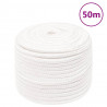 Corda de barco 12 mm 50 m polipropileno branco completo 1