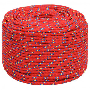 Cuerda de barco polipropileno rojo 8 mm 250 m H