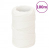 Corda de barco 2 mm 100 m polipropileno branco completo 1