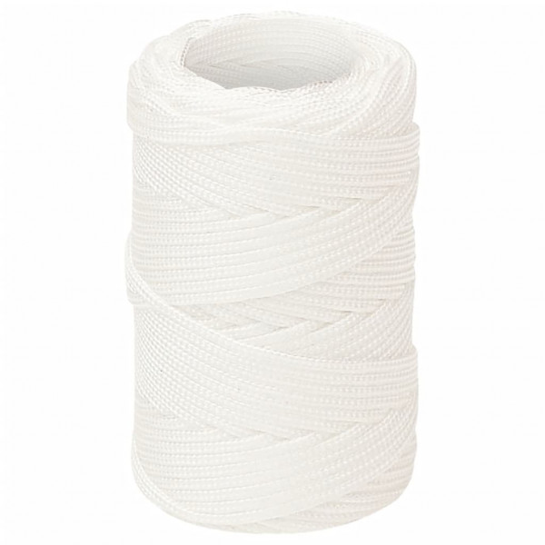 Corda de barco 2 mm 100 m polipropileno branco completo M 2