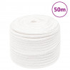 Corda de barco 14 mm 50 m polipropileno branco completo 1