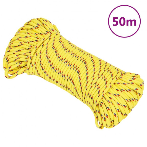 Cuerda de barco polipropileno amarillo 4 mm 50 m D