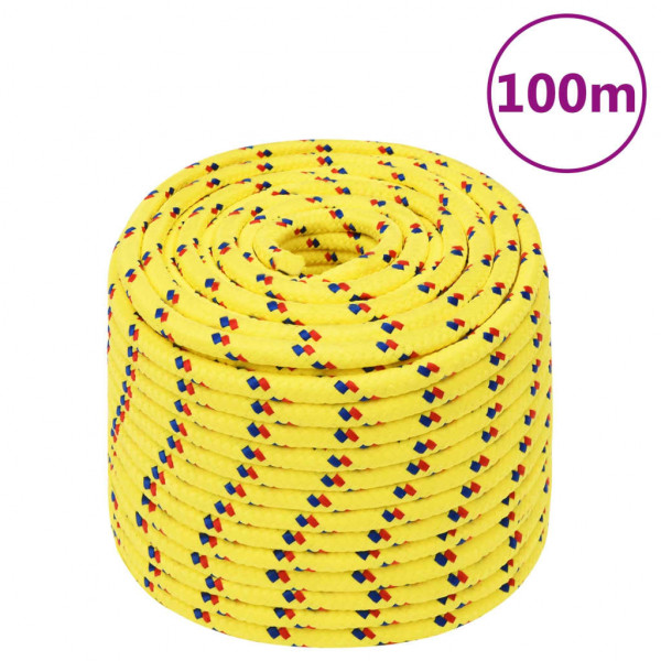 Cuerda de barco polipropileno amarillo 12 mm 100 m D