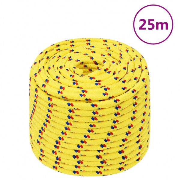Cuerda de barco polipropileno amarillo 14 mm 25 m D