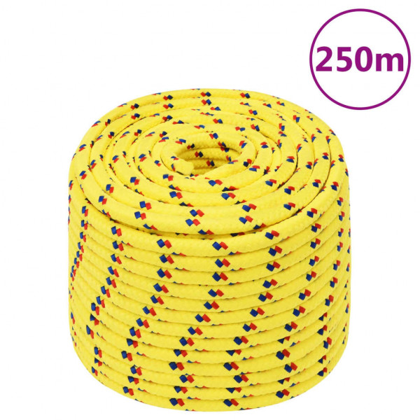 Cuerda de barco polipropileno amarillo 14 mm 250 m D