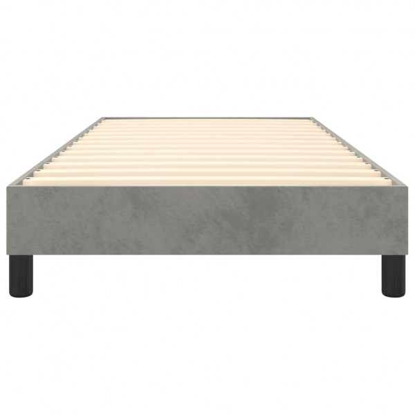 Estructura de cama box spring terciopelo gris claro 80x200 cm M 5