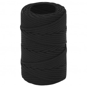Corda de barco 2 mm 25 m polipropileno preto completo H