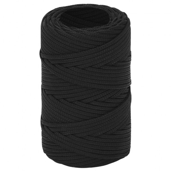 Corda de barco 2 mm 25 m polipropileno preto completo M 2