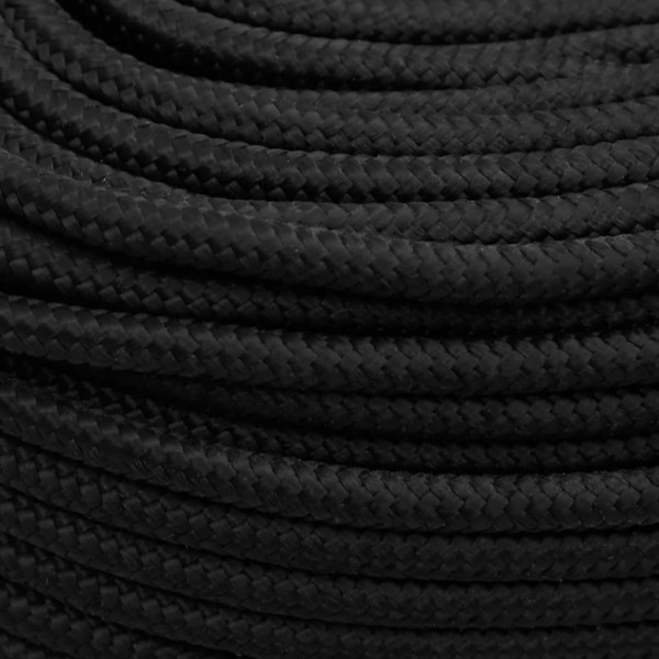 Corda de barco 6 mm 25 m polipropileno preto completo M 4