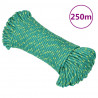 Corda de barco 5 mm 250 m polipropileno verde 1