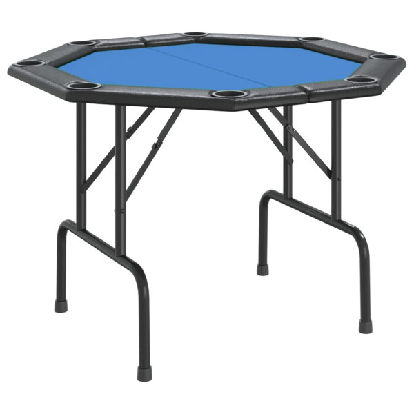 Mesa de póquer plegable para 8 jugadores azul 108x108x75 cm M 2