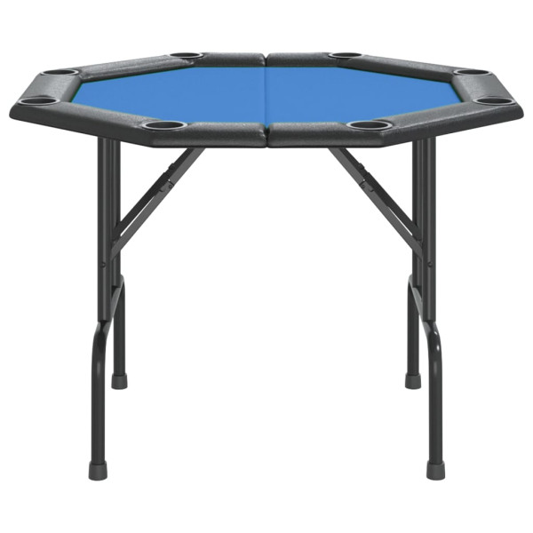 Mesa de póquer plegable para 8 jugadores azul 108x108x75 cm M 3