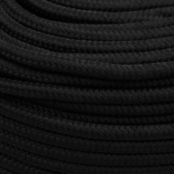 Corda de trabalho 6 mm 50 m poliéster preto M 4