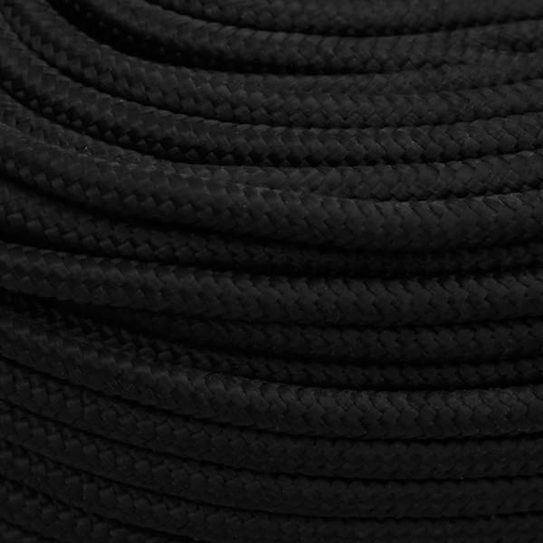 Corda de trabalho 8 mm 250 m poliéster preto M 4