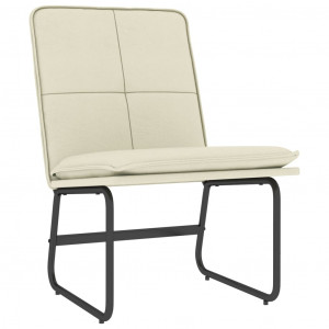 Poltrona de couro sintético creme 54x75x76 cm H