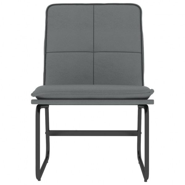 Poltrona de couro sintético cinza 54x75x76 cm M 3