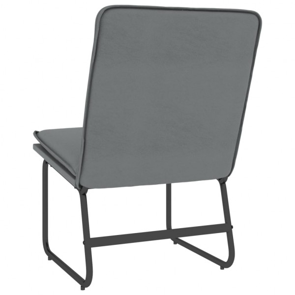 Sillón de cuero sintético gris 54x75x76 cm M 5