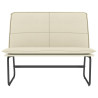 Banco de couro sintético de cor creme 100x75x76 cm 3