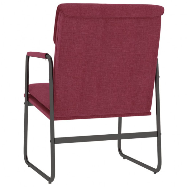 Sillón de relax tela rojo tinto 55x64x80 cm M 5