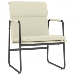 Assento relaxante de couro sintético de cor creme 55x64x80 cm H