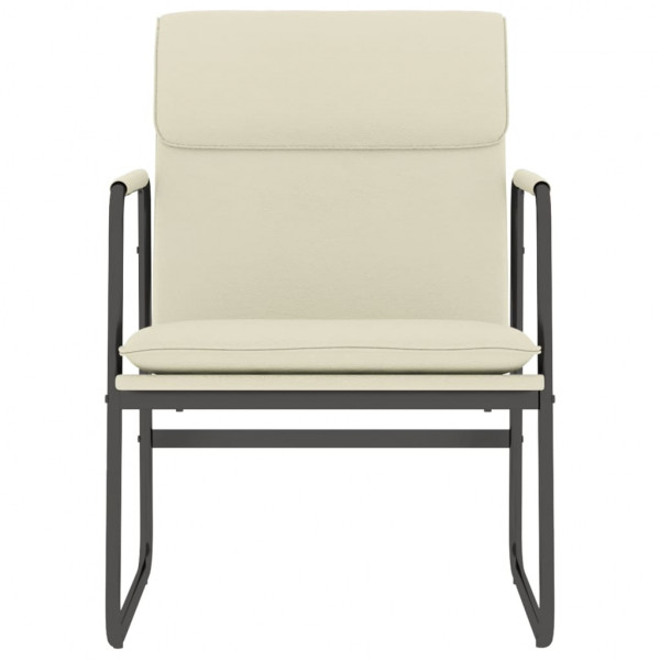 Sillón de relax cuero sintético color crema 55x64x80 cm M 3