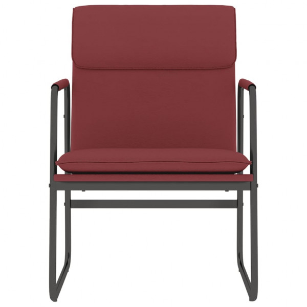 Sillón de relax cuero sintético rojo tinto 55x64x80 cm M 3