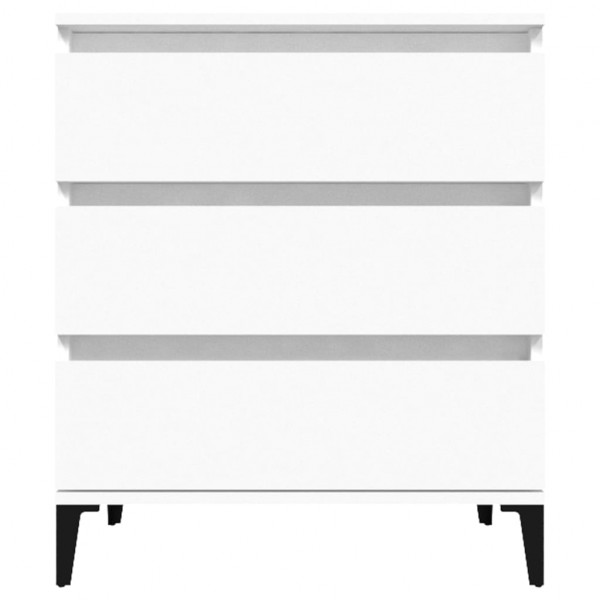 Aparador de madera contrachapada blanco 60x35x70 cm M 5