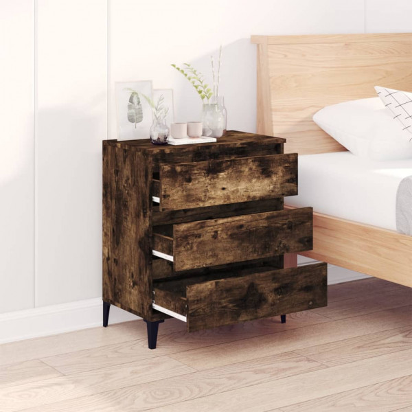 Aparador madera contrachapada color roble ahumado 60x35x70 cm M 3