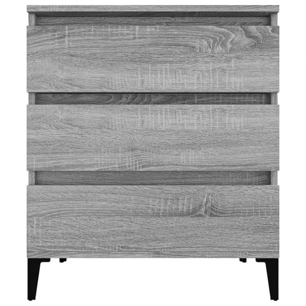 Aparador de madera contrachapada gris Sonoma 60x35x70 cm M 5